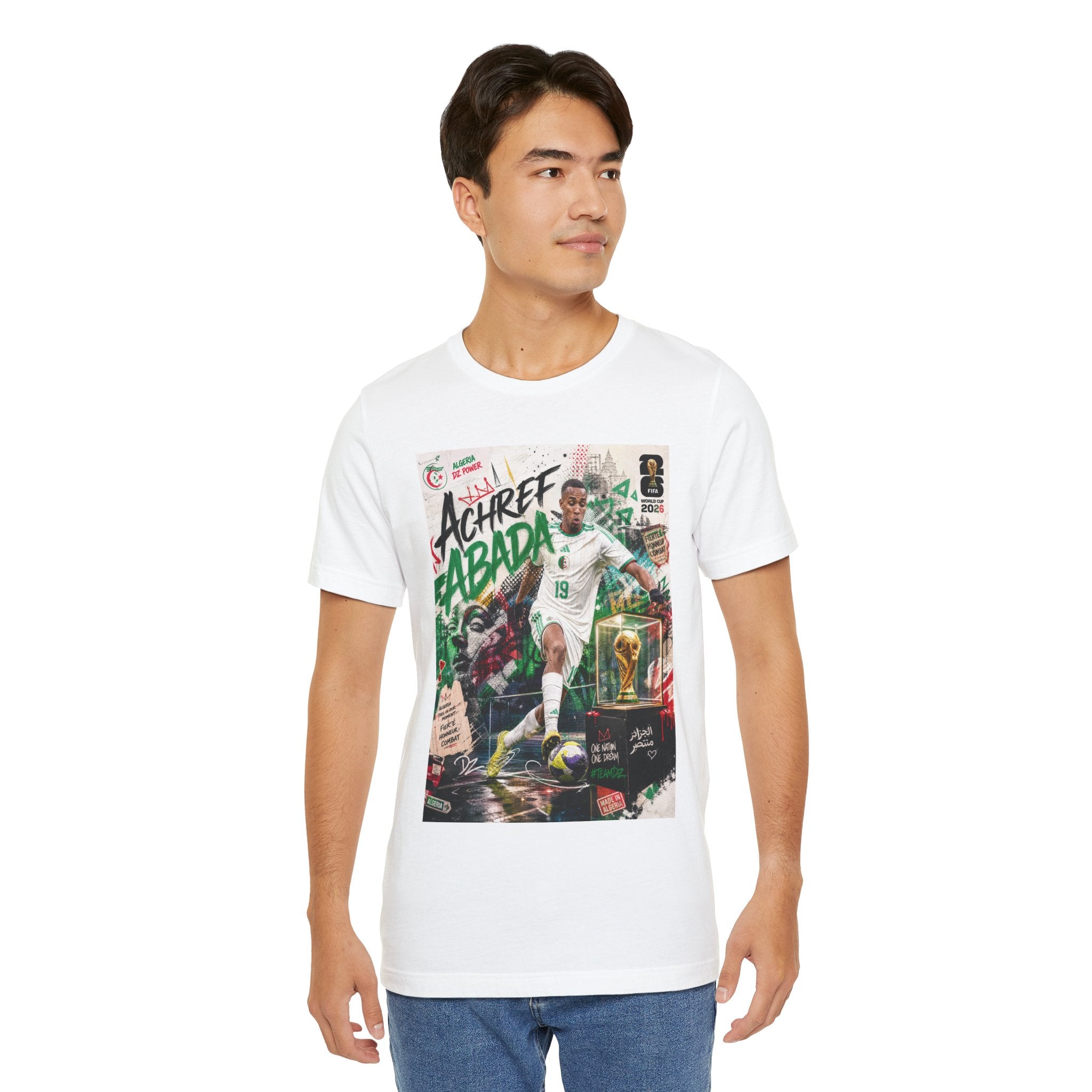 T-Shirt Achref Abada. البس وشجّع بفخر، فأنت جزائري