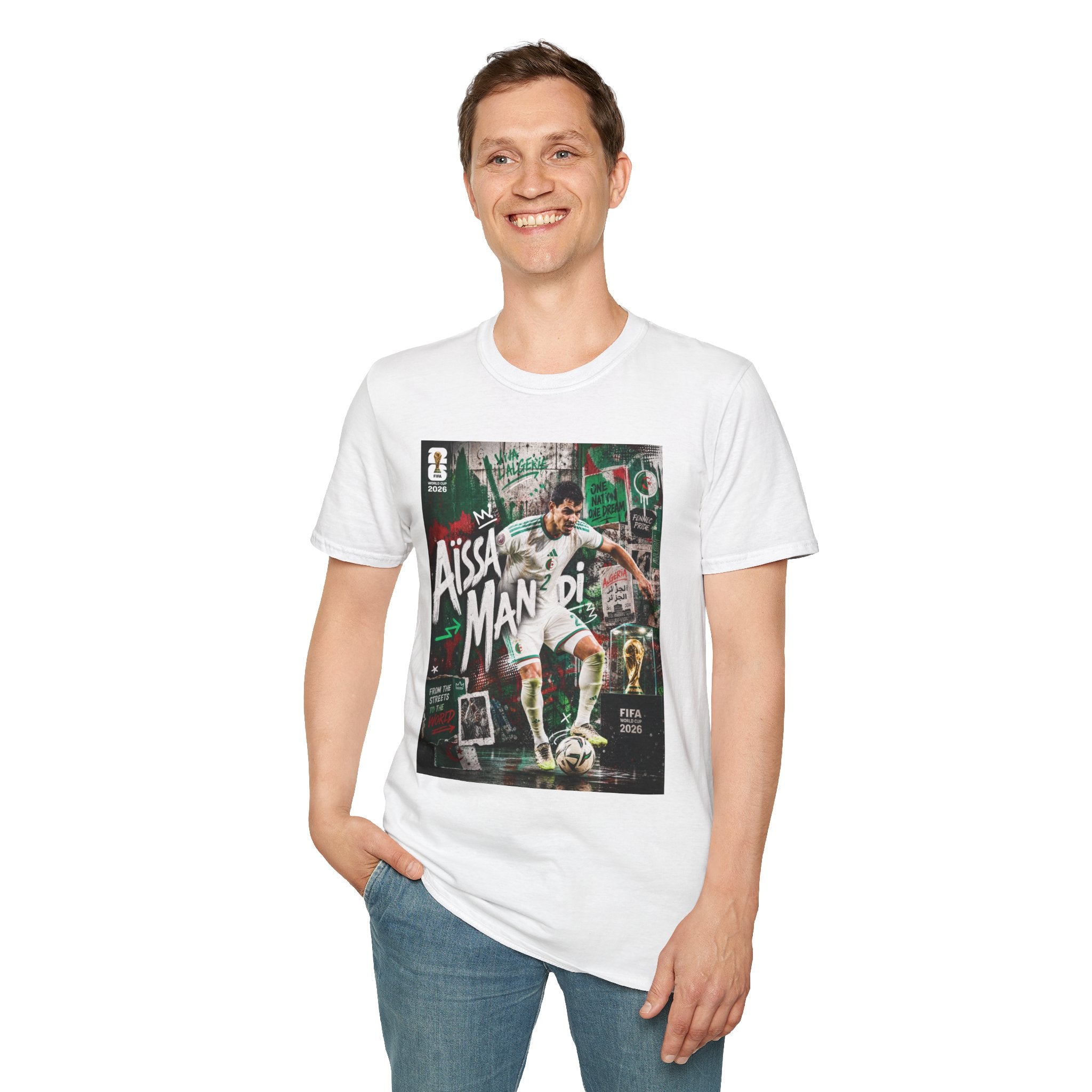 T-Shirt Aïssa Mandi البس وشجّع بفخر، فأنت جزائري