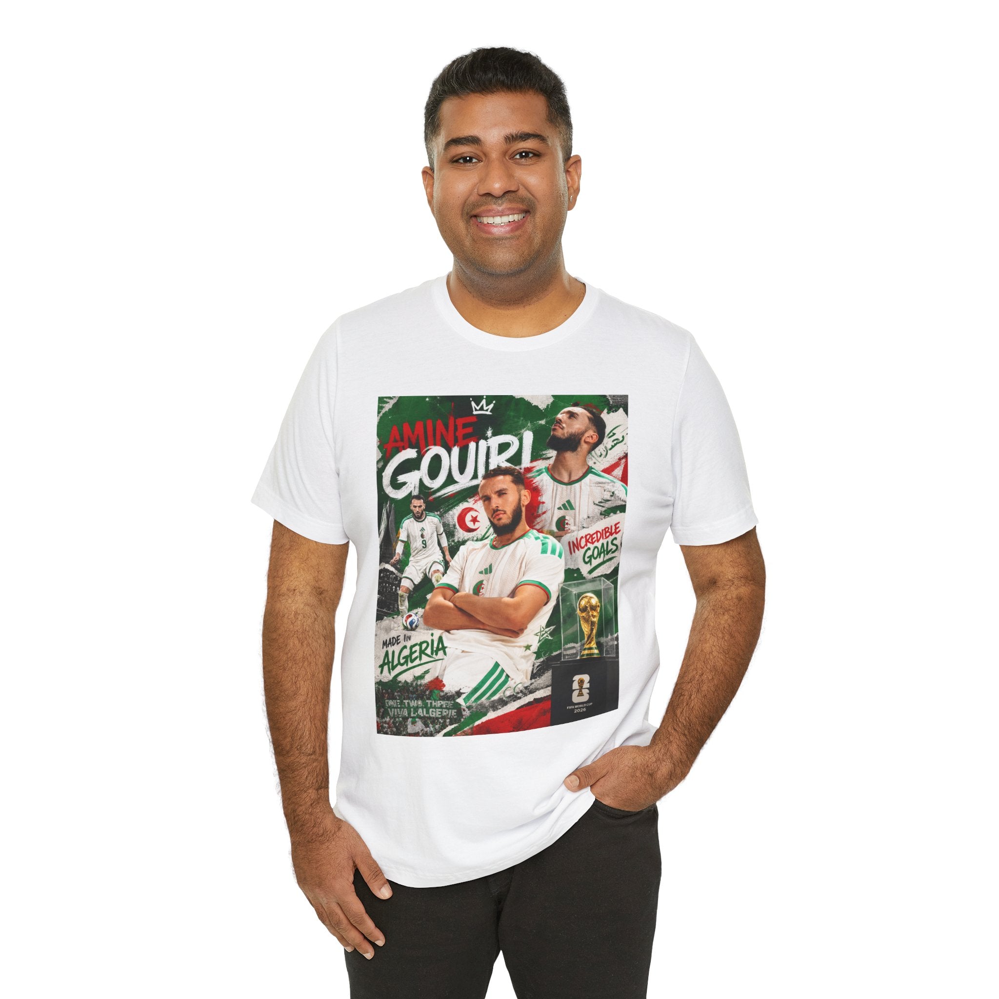 T-Shirt -Amine Gouiri. البس وشجّع بفخر، فأنت جزائري
