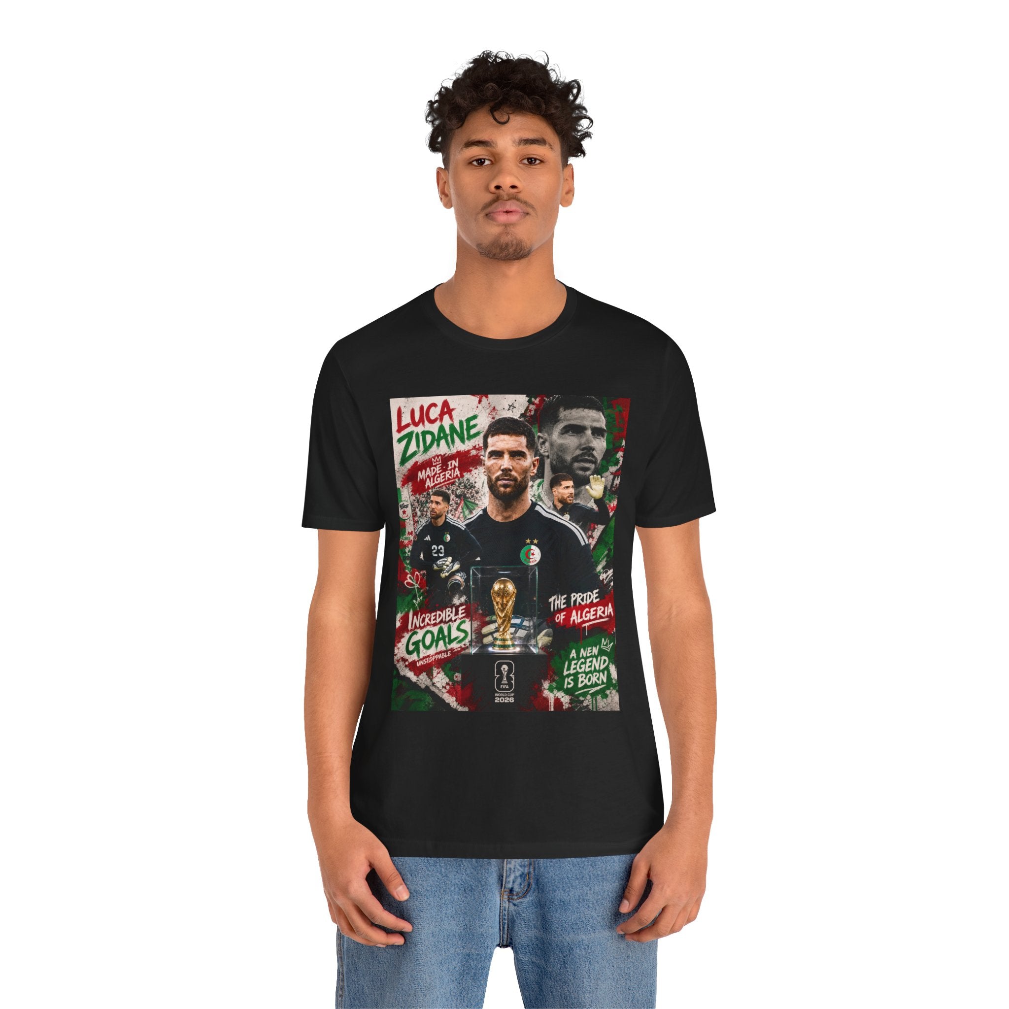 T-Shirt  Luca Zidane. البس وشجّع بفخر، فأنت جزائري