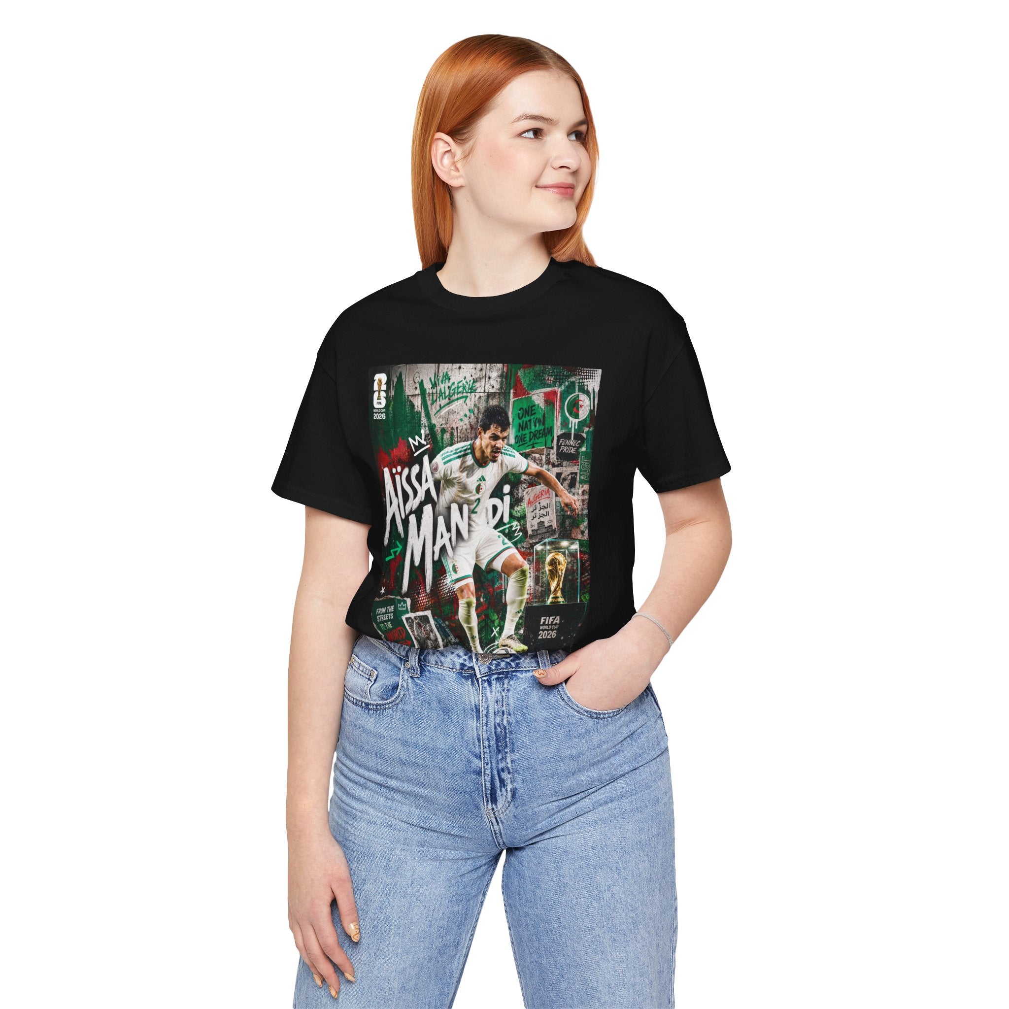 T-Shirt Aïssa Mandi البس وشجّع بفخر، فأنت جزائري