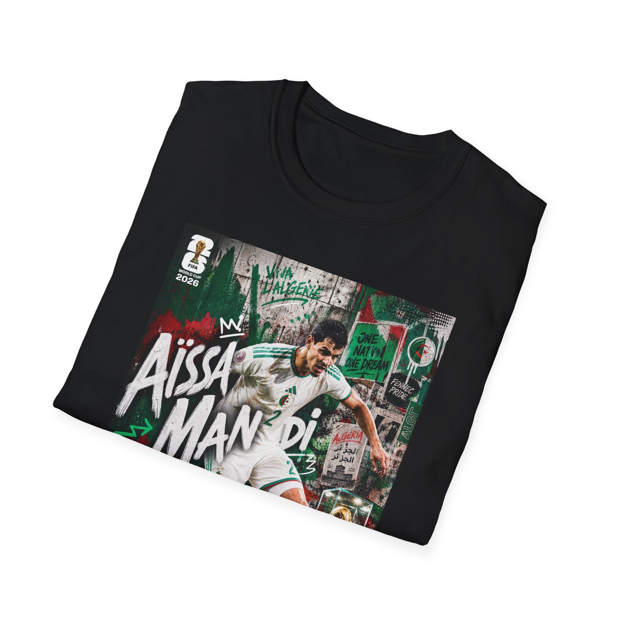 T-Shirt Aïssa Mandi البس وشجّع بفخر، فأنت جزائري
