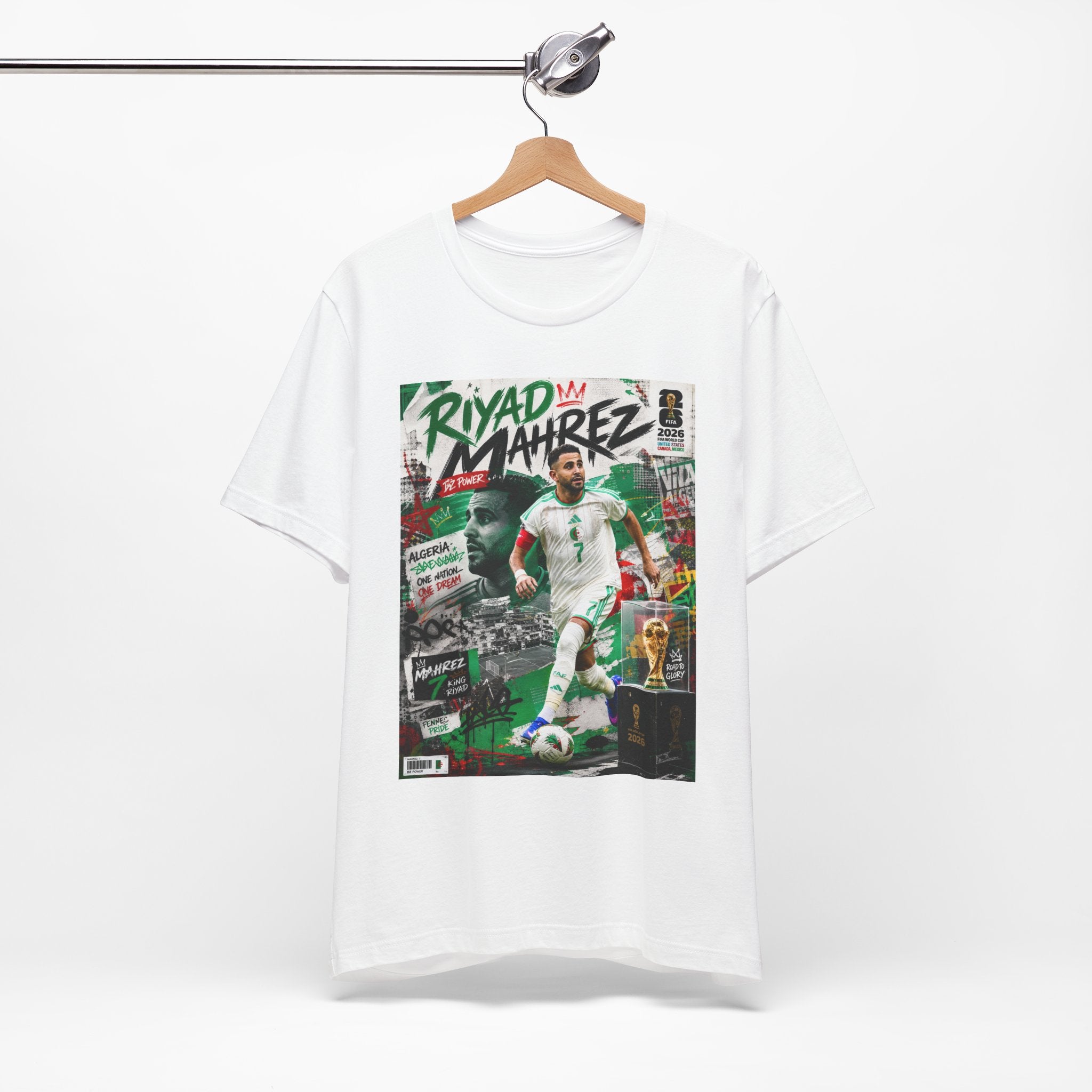 T-Shirt Riyad Mahrez. البس وشجّع بفخر، فأنت جزائري
