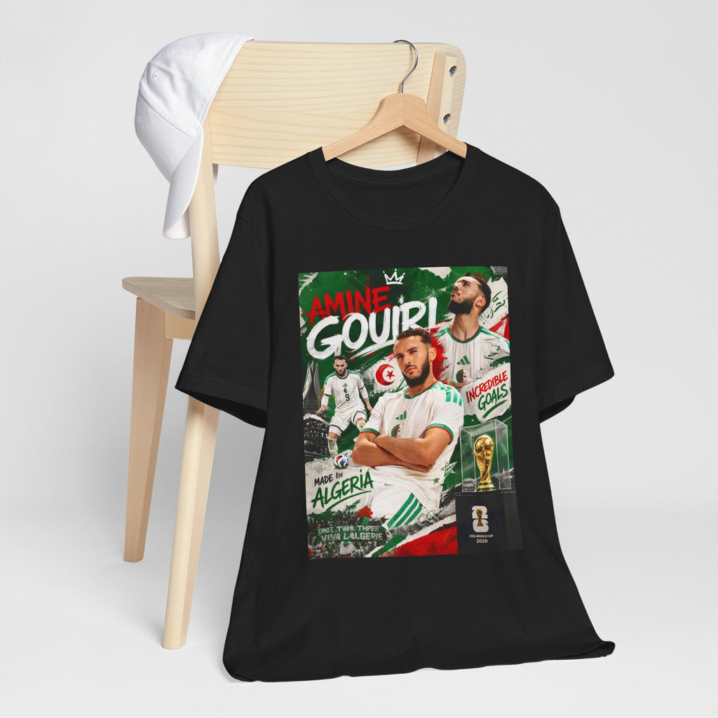 T-Shirt -Amine Gouiri. البس وشجّع بفخر، فأنت جزائري