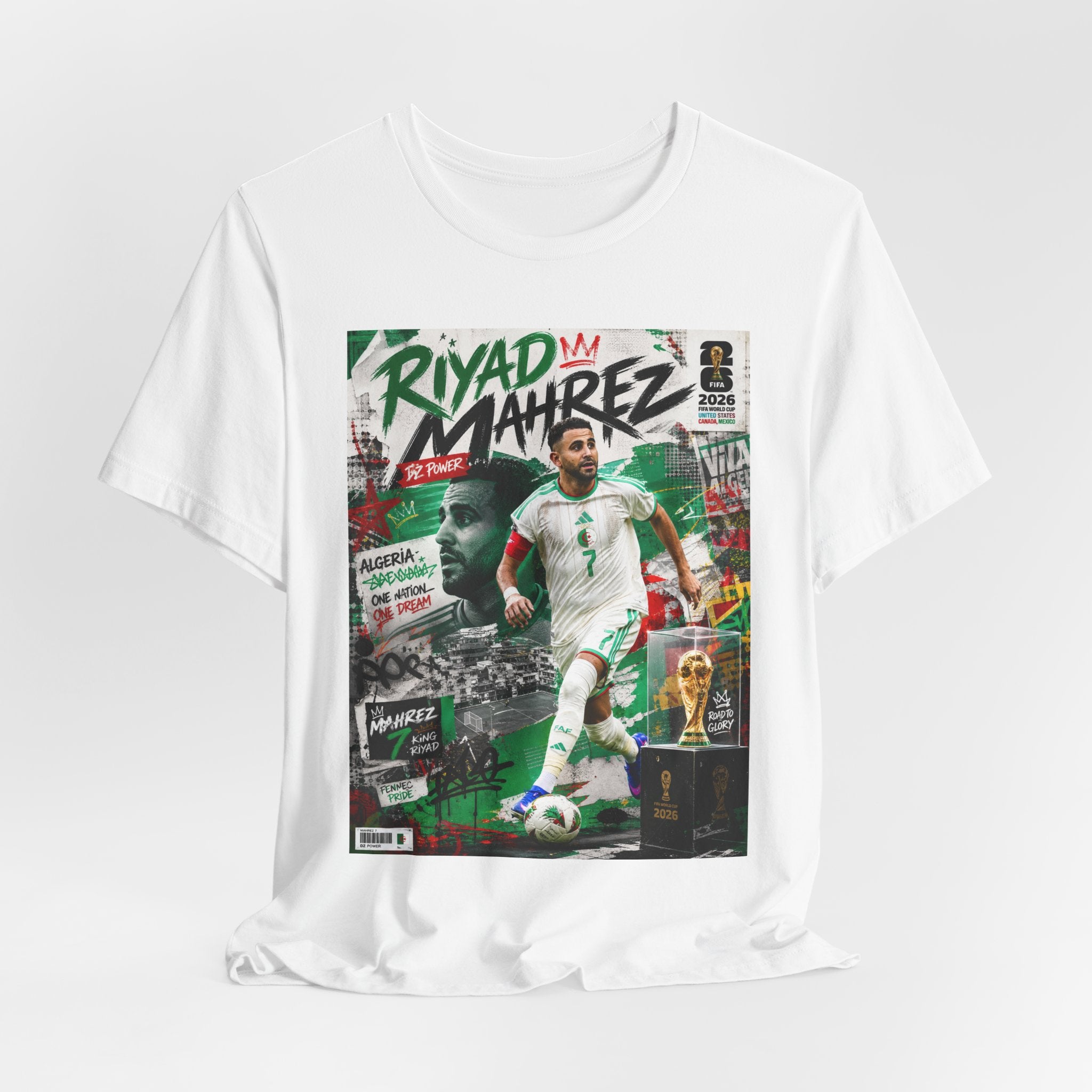 T-Shirt Riyad Mahrez. البس وشجّع بفخر، فأنت جزائري