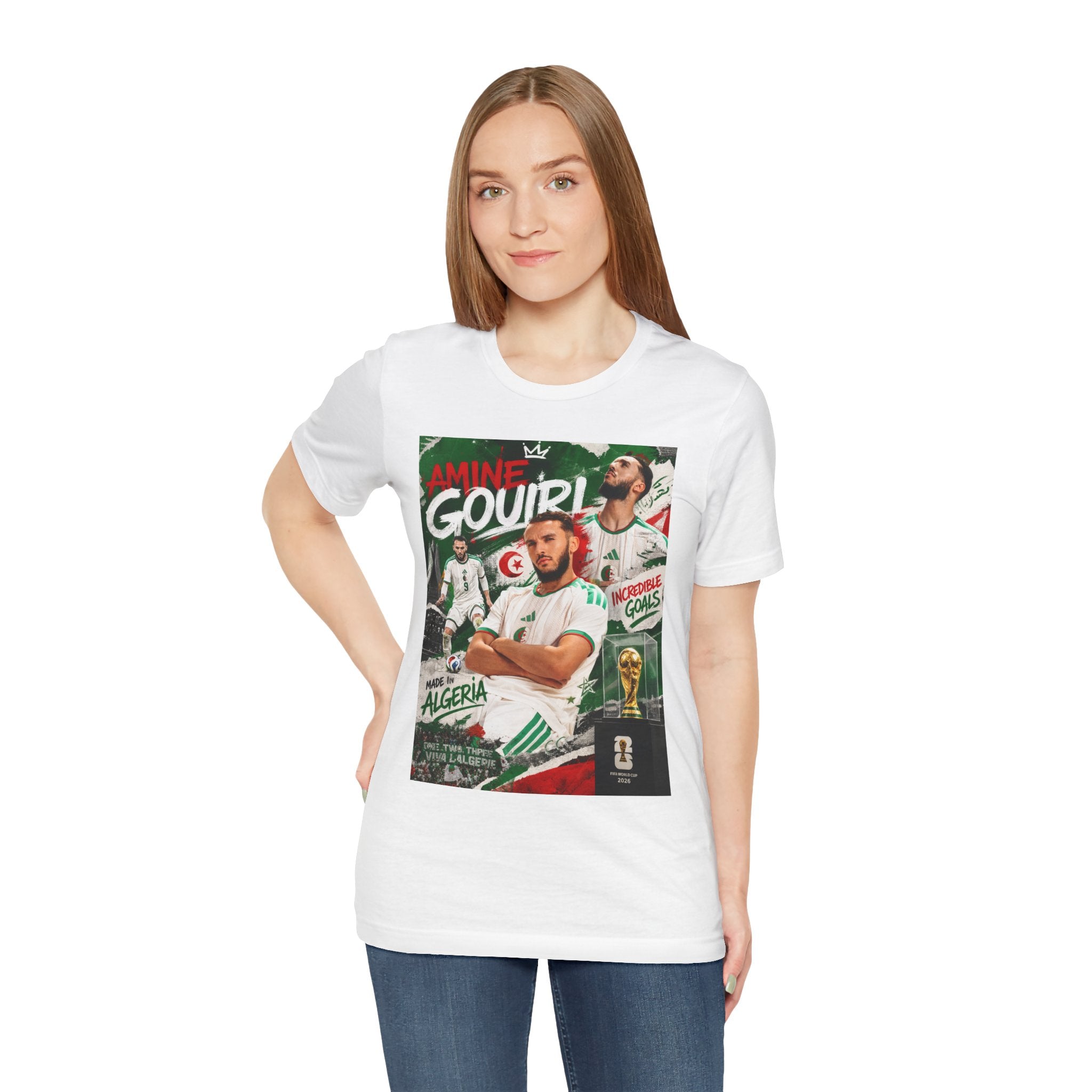 T-Shirt -Amine Gouiri. البس وشجّع بفخر، فأنت جزائري