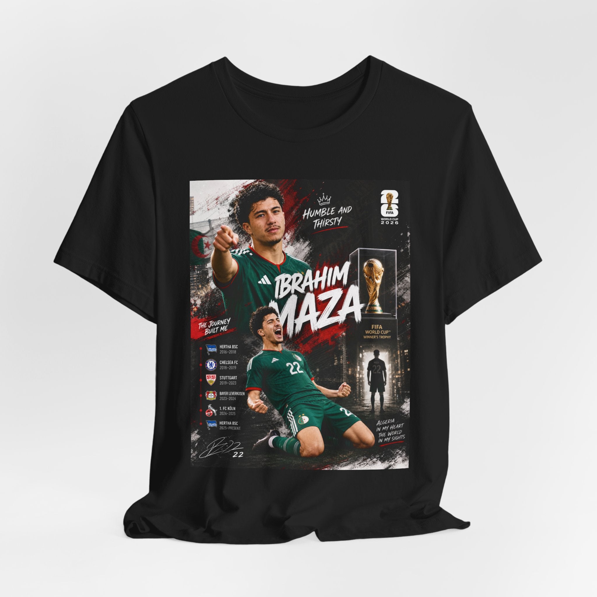 T-Shirt Ibrahim Maza. البس وشجّع بفخر، فأنت جزائري