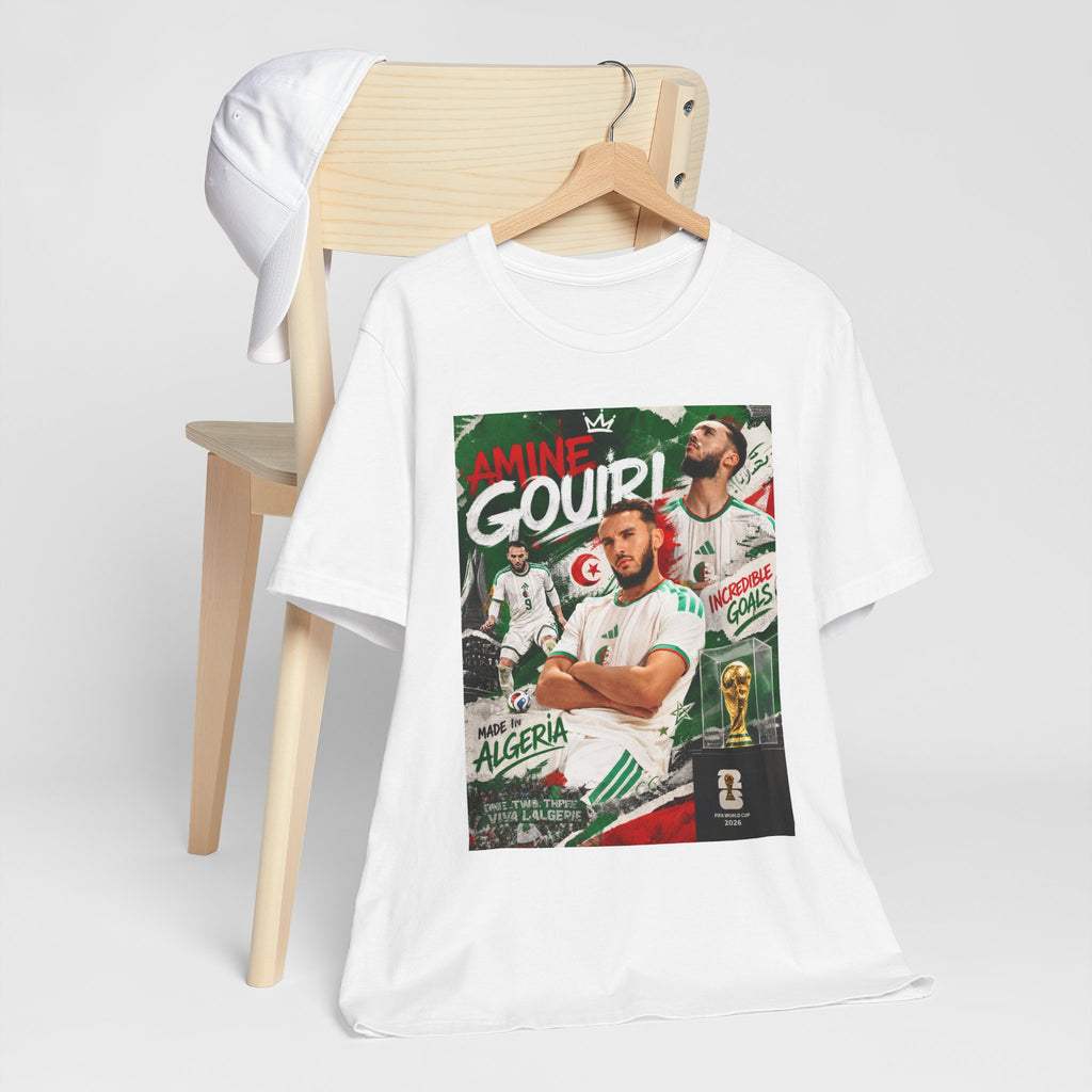 T-Shirt -Amine Gouiri. البس وشجّع بفخر، فأنت جزائري