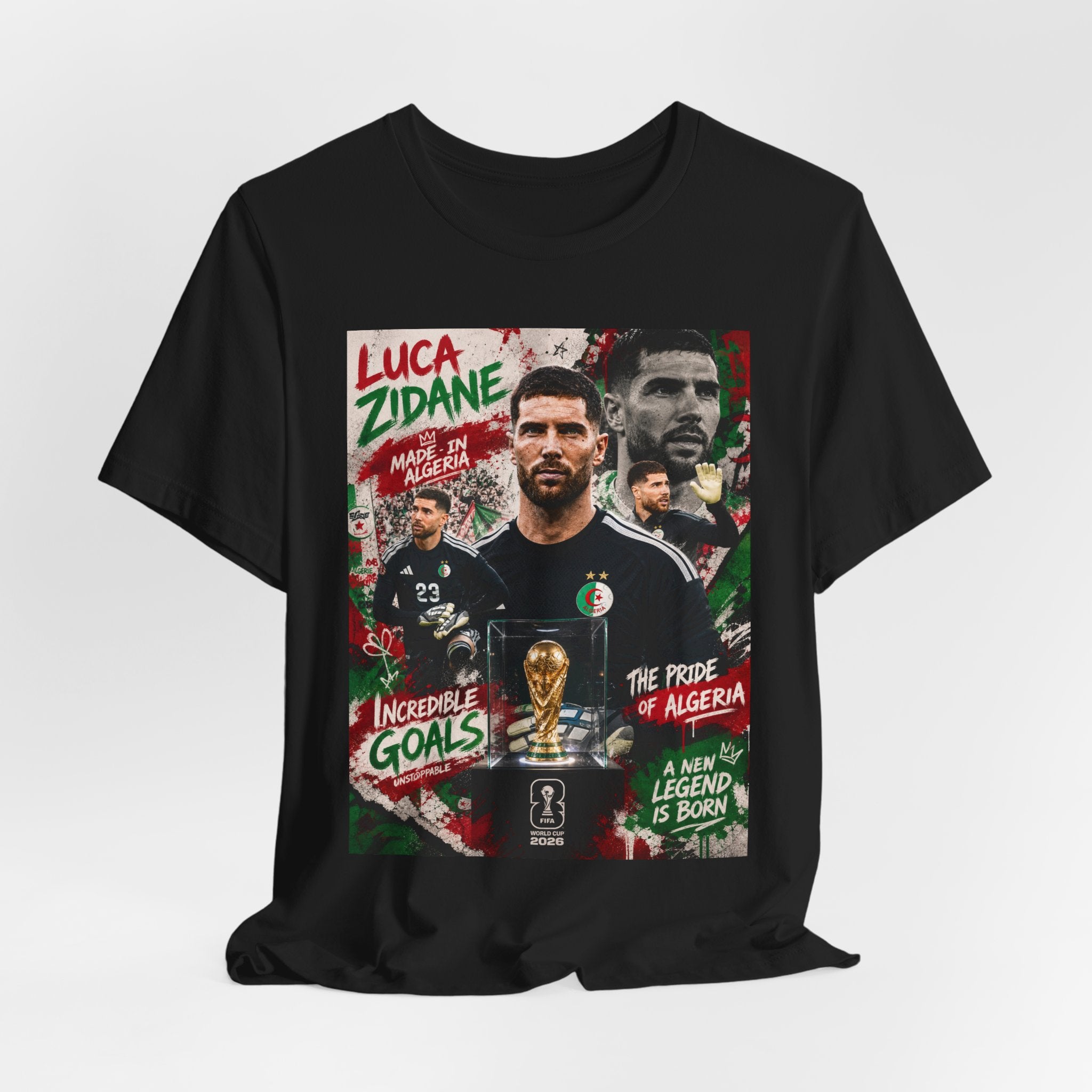 T-Shirt  Luca Zidane. البس وشجّع بفخر، فأنت جزائري