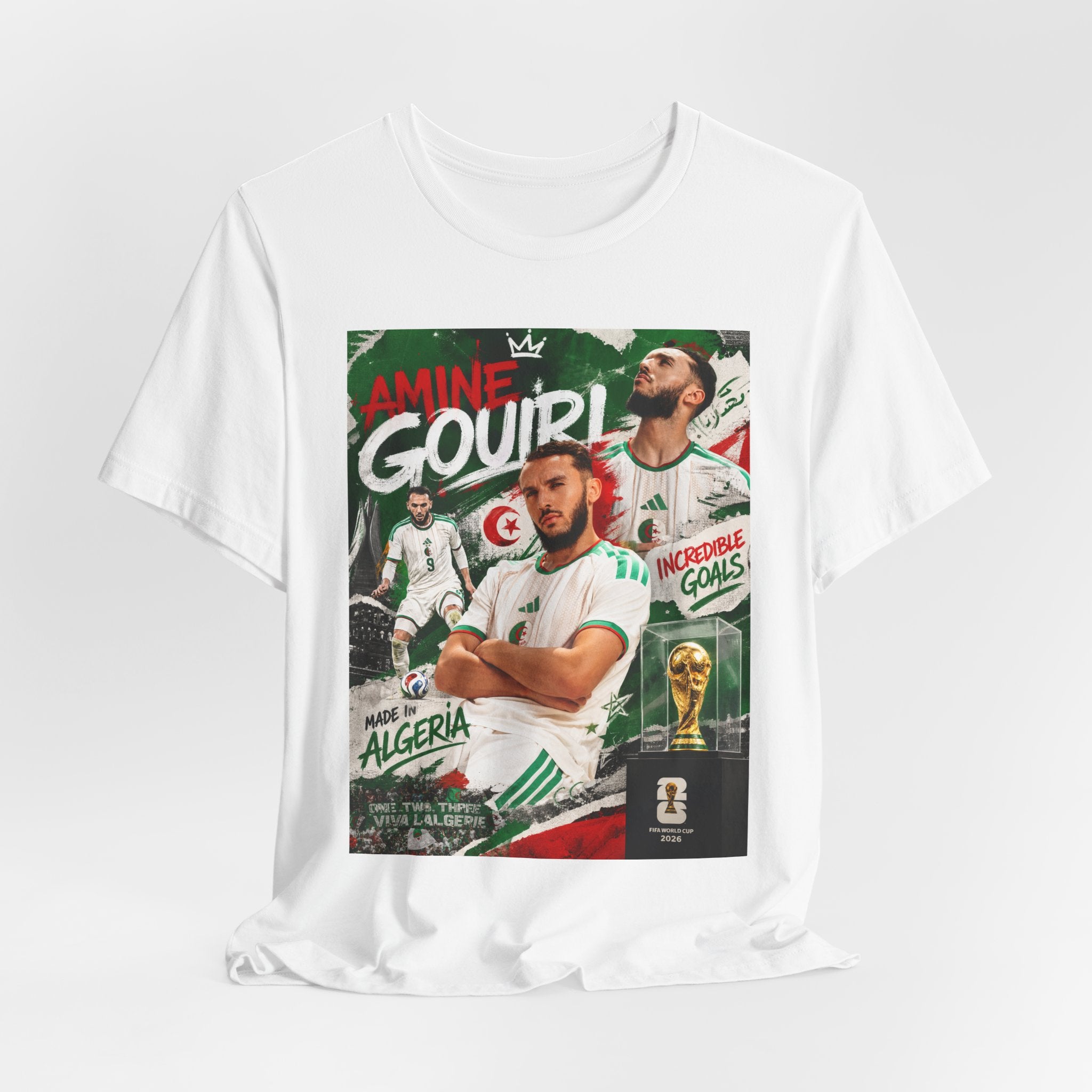 T-Shirt -Amine Gouiri. البس وشجّع بفخر، فأنت جزائري