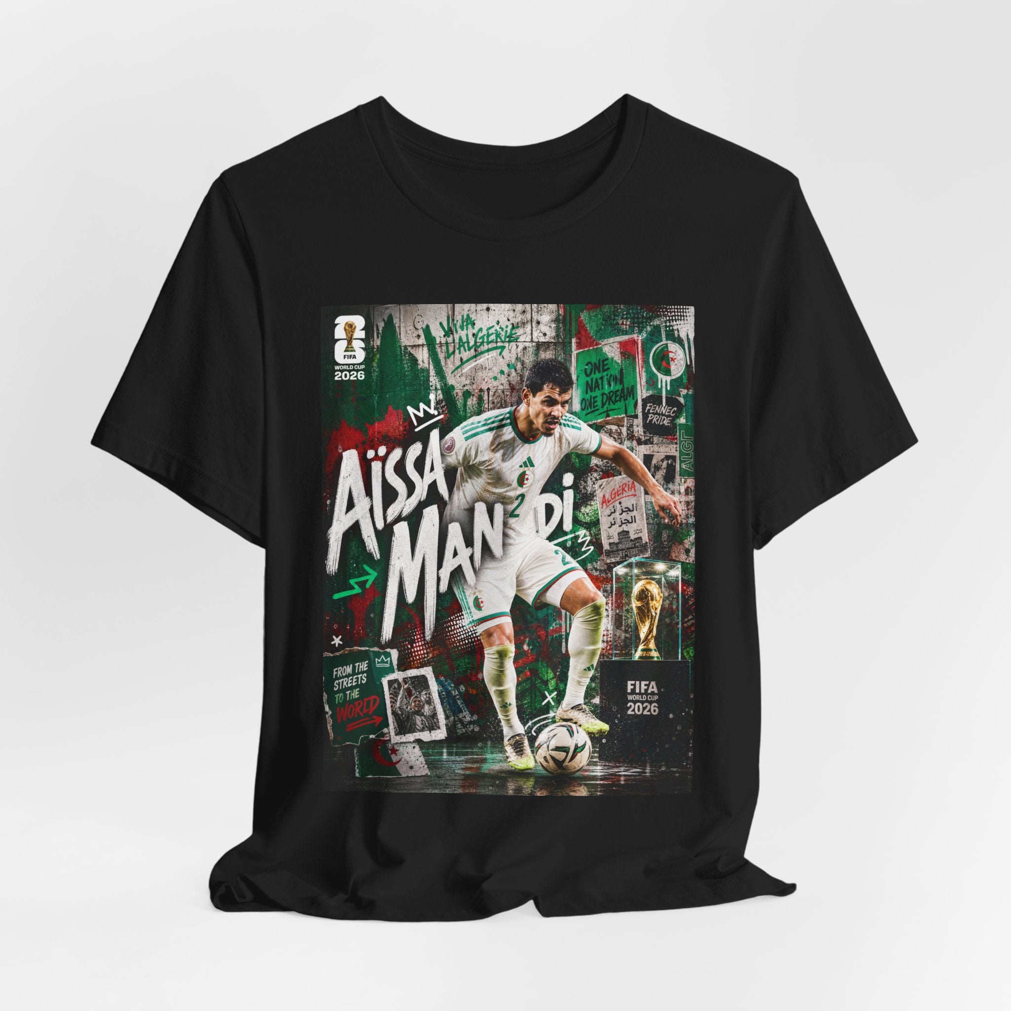 T-Shirt Aïssa Mandi البس وشجّع بفخر، فأنت جزائري