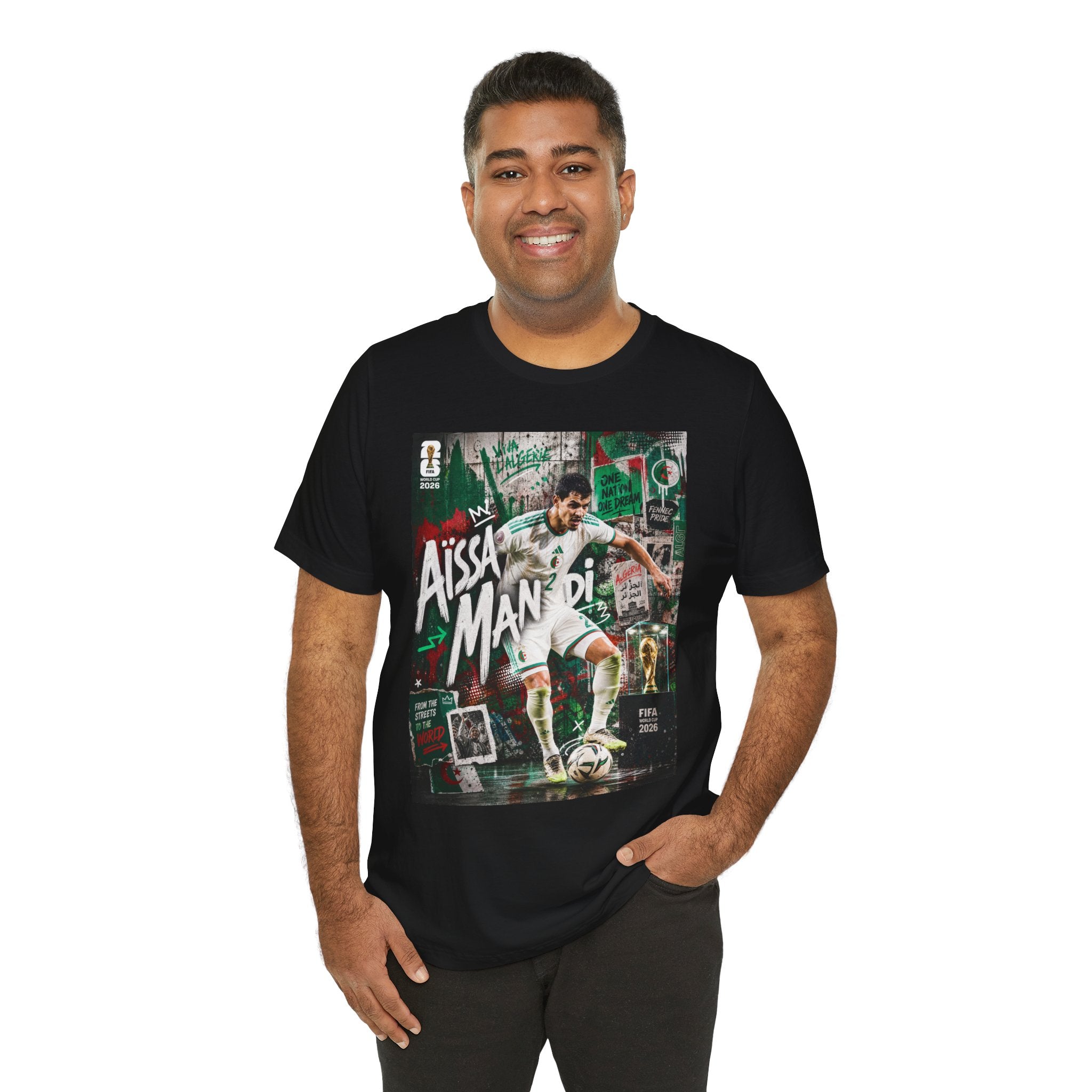 T-Shirt Aïssa Mandi البس وشجّع بفخر، فأنت جزائري