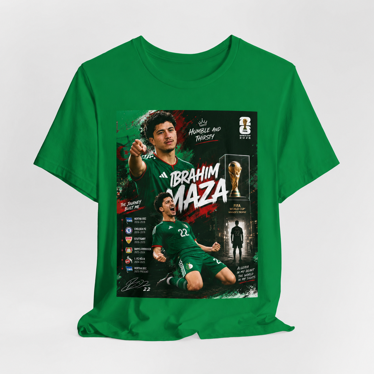 T-Shirt Ibrahim Maza. البس وشجّع بفخر، فأنت جزائري