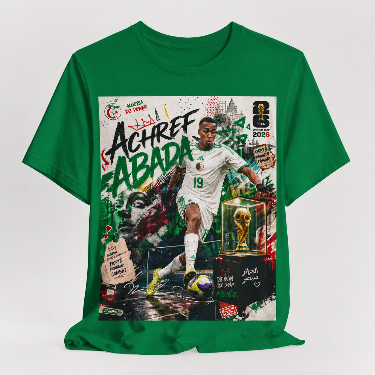 T-Shirt Achref Abada. البس وشجّع بفخر، فأنت جزائري