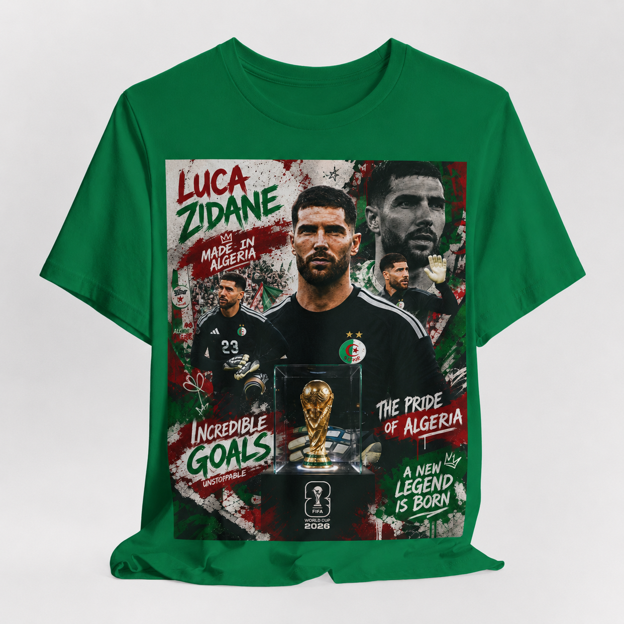 T-Shirt  Luca Zidane. البس وشجّع بفخر، فأنت جزائري