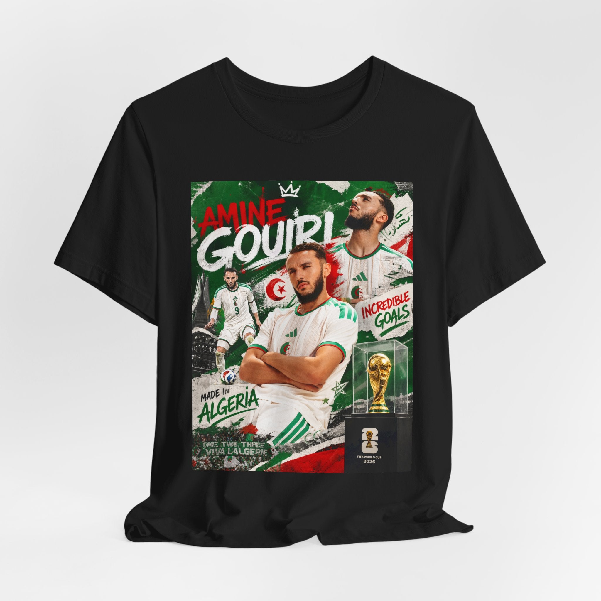 T-Shirt -Amine Gouiri. البس وشجّع بفخر، فأنت جزائري