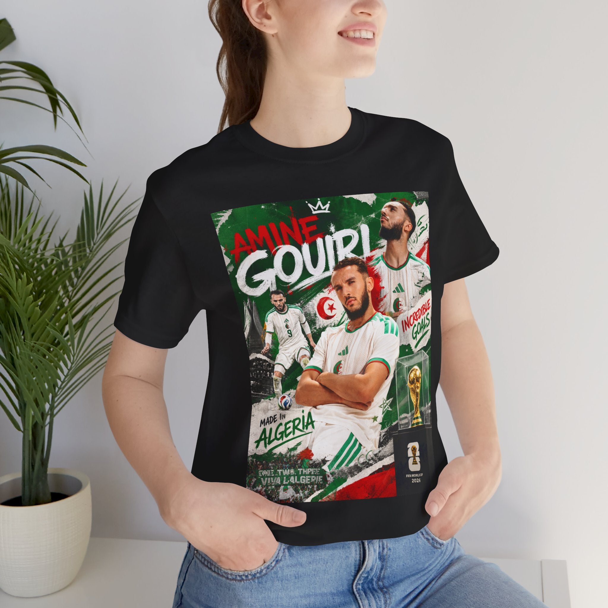 T-Shirt -Amine Gouiri. البس وشجّع بفخر، فأنت جزائري
