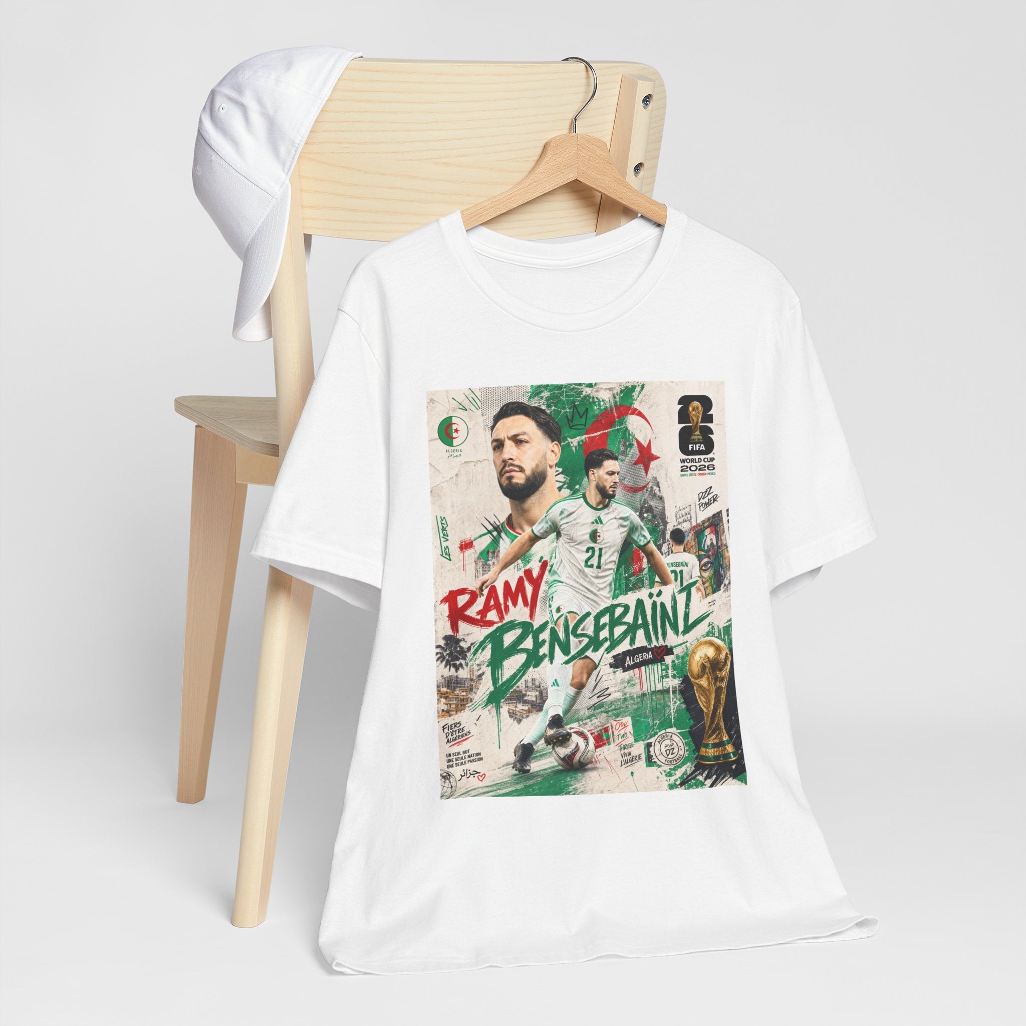 T-Shirt Ramy Bensebaïni. البس وشجّع بفخر، فأنت جزائري