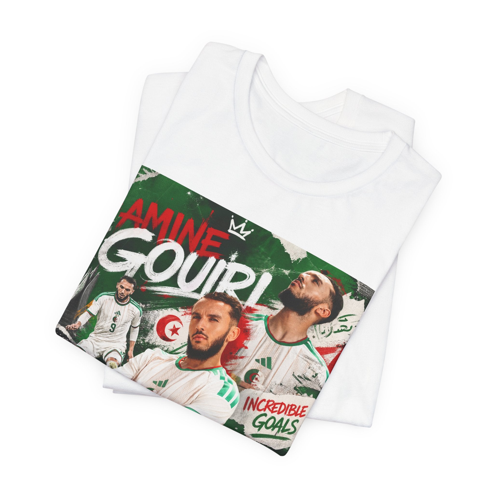 T-Shirt -Amine Gouiri. البس وشجّع بفخر، فأنت جزائري