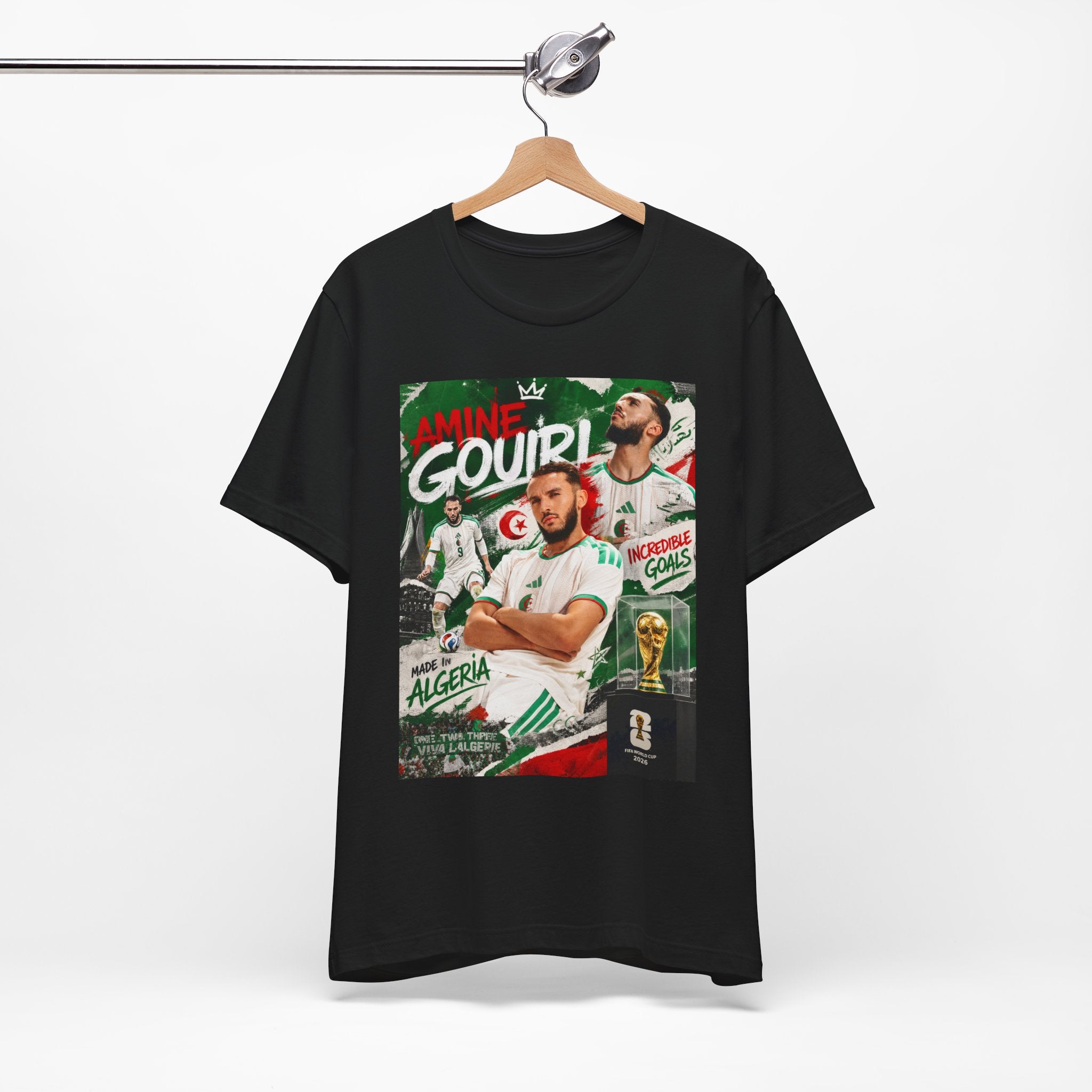 T-Shirt -Amine Gouiri. البس وشجّع بفخر، فأنت جزائري