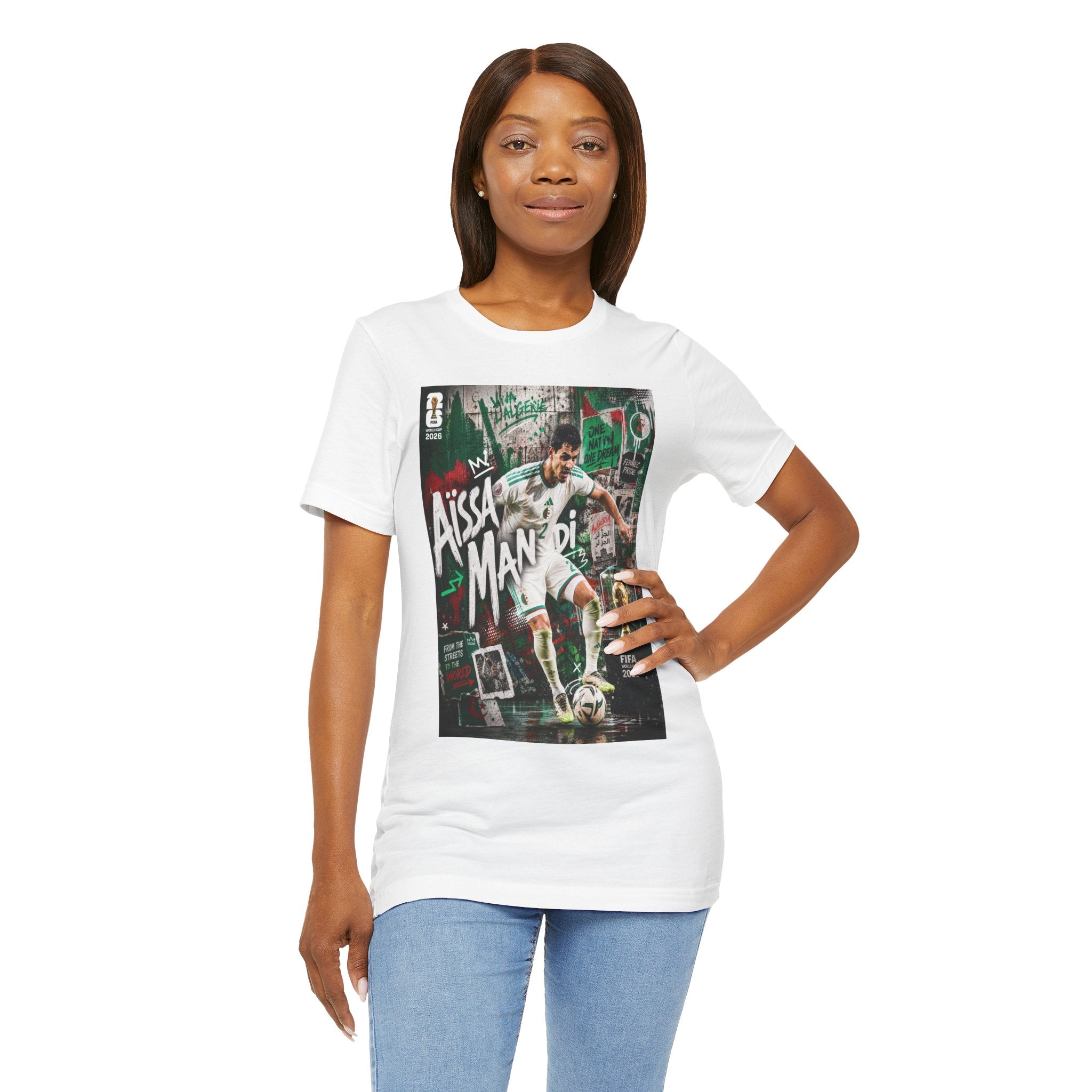 T-Shirt Aïssa Mandi البس وشجّع بفخر، فأنت جزائري