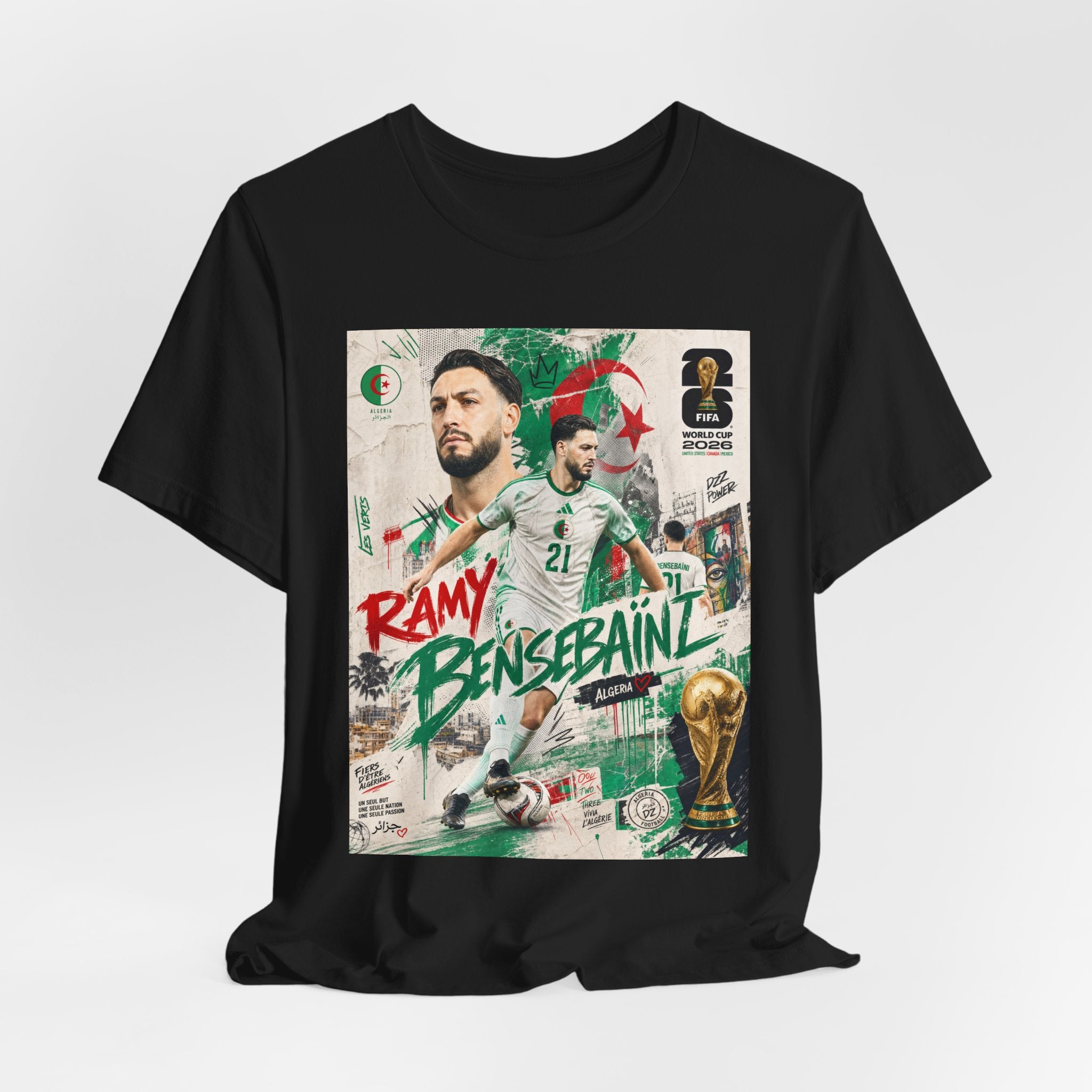 T-Shirt Ramy Bensebaïni. البس وشجّع بفخر، فأنت جزائري