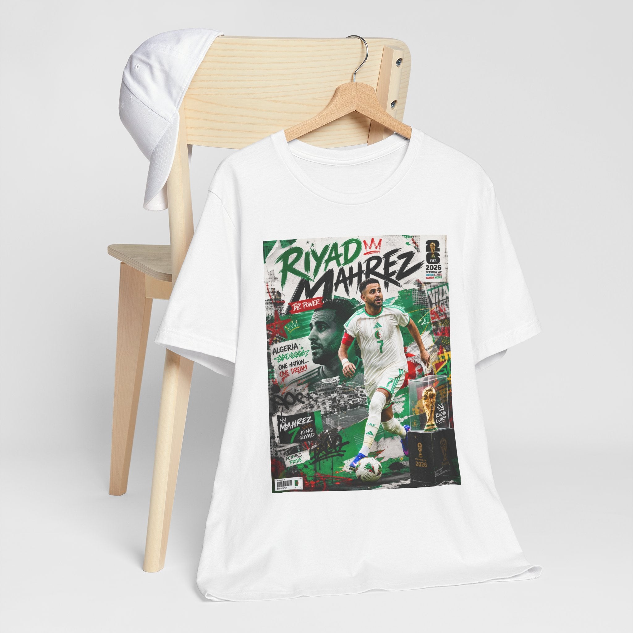 T-Shirt Riyad Mahrez. البس وشجّع بفخر، فأنت جزائري