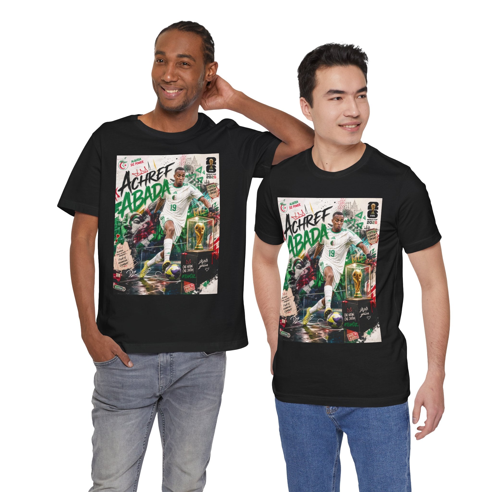 T-Shirt Achref Abada. البس وشجّع بفخر، فأنت جزائري
