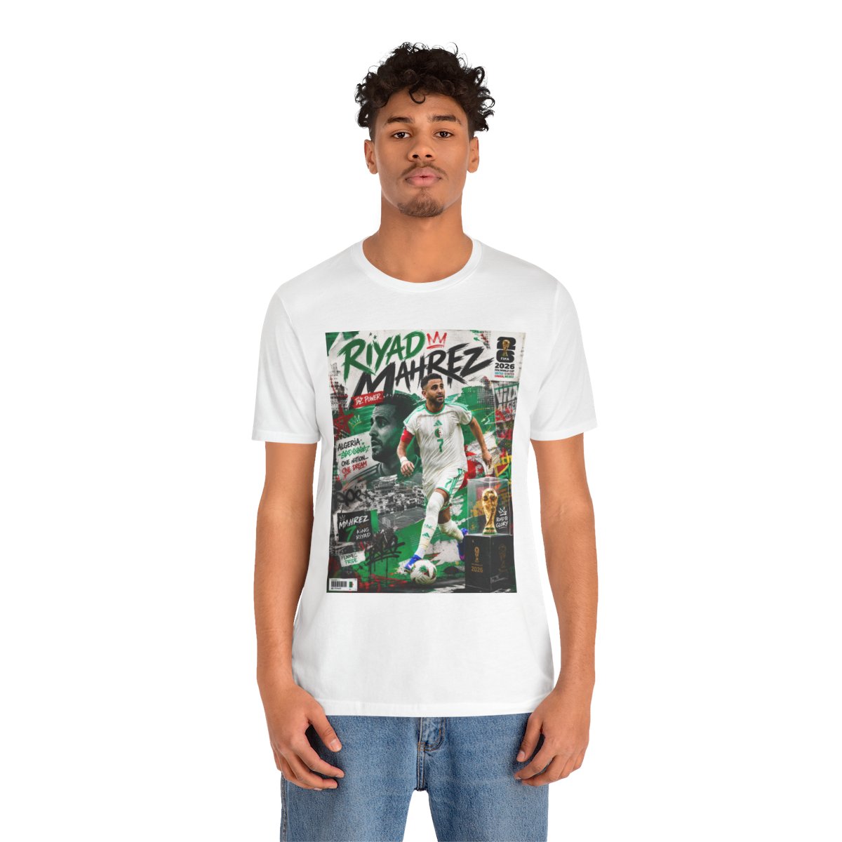 T-Shirt Riyad Mahrez. البس وشجّع بفخر، فأنت جزائري