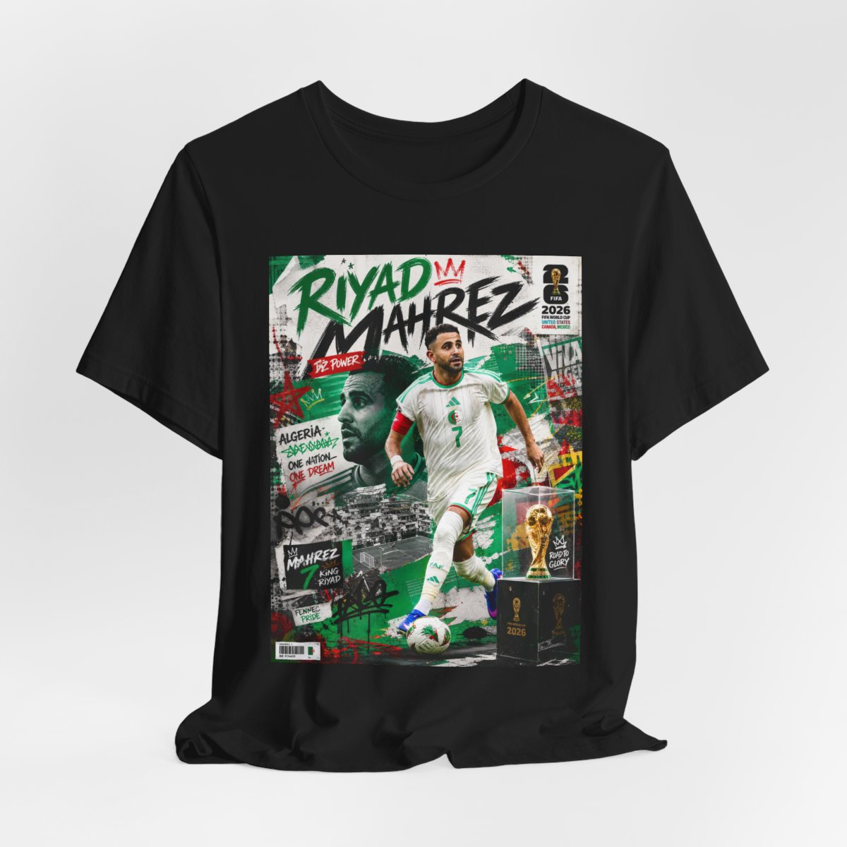 T-Shirt Riyad Mahrez. البس وشجّع بفخر، فأنت جزائري